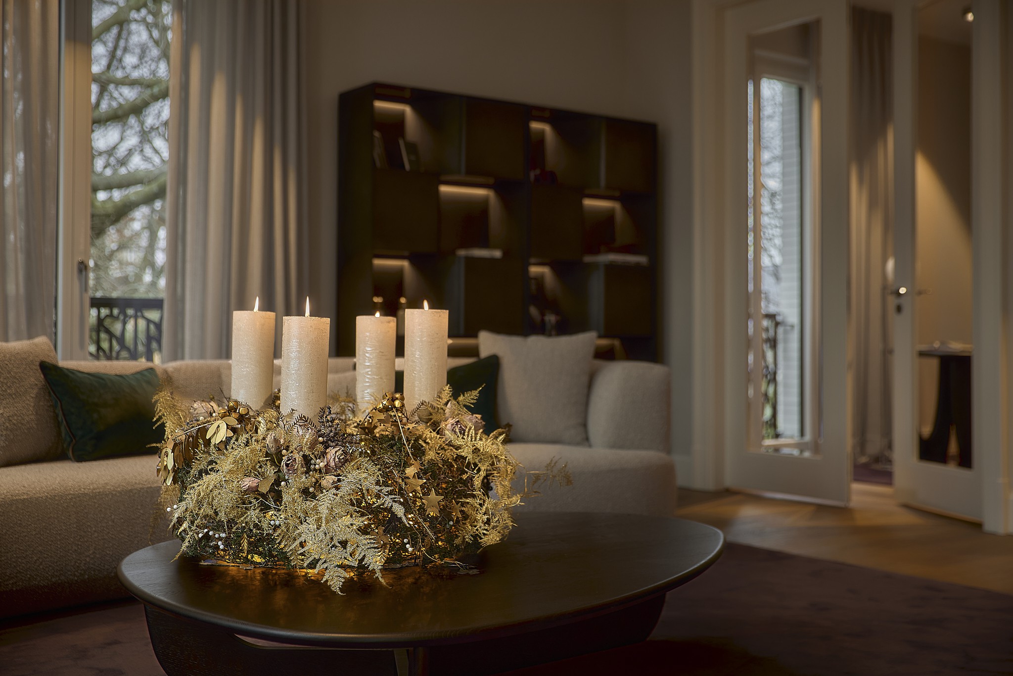 Eingangsbereich der luxuriös ausgestattete Musterwohnug in der SOPHIE in den Sophienterrassen.