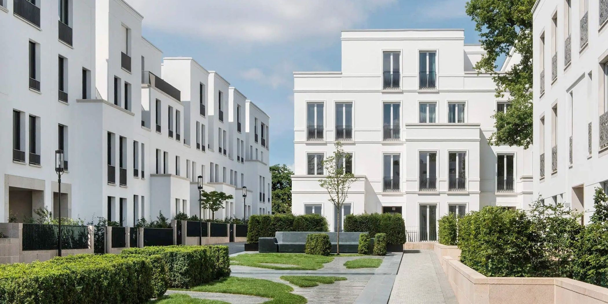 Blick in den Innenhof in den Sophienterrassen