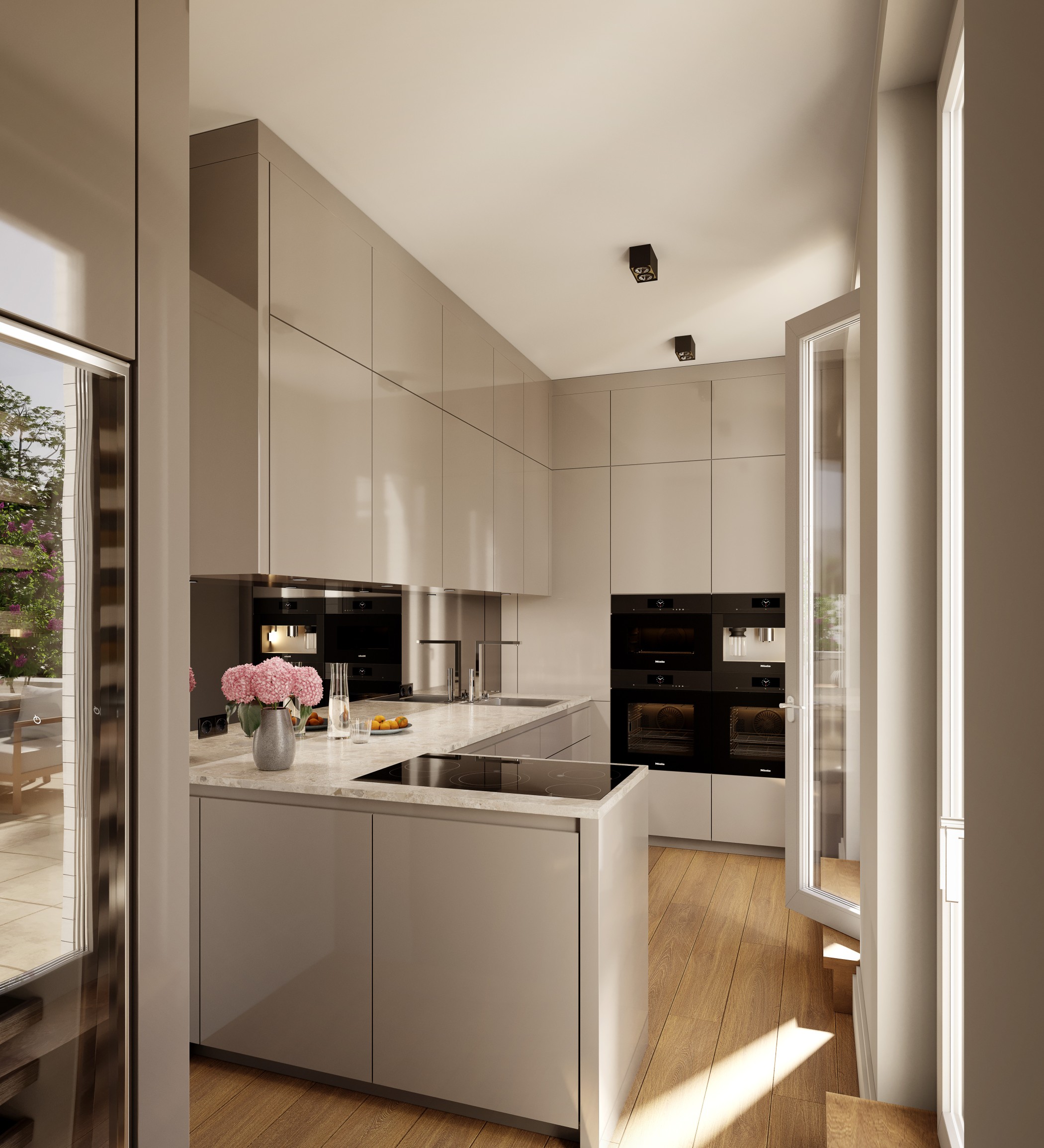 Hochwertig ausgebaute Küche in der Sophie in Hamburg