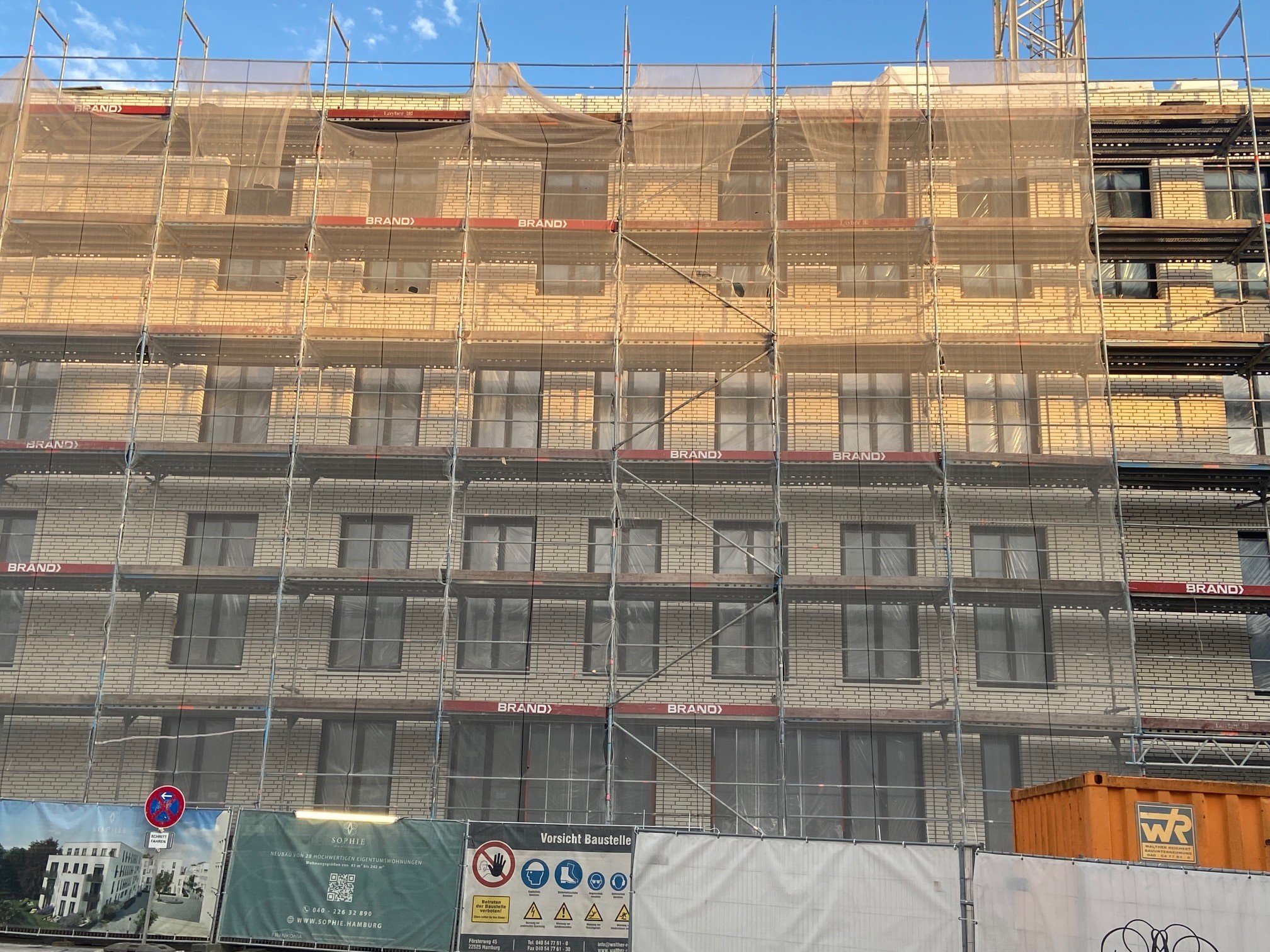 Ein Baustellenbild der Sophie in Hamburg